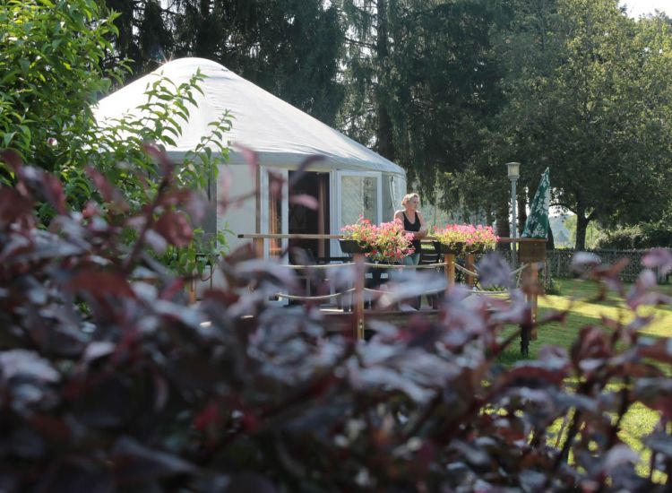 Yourte dans le camping de Saint-Mathieu